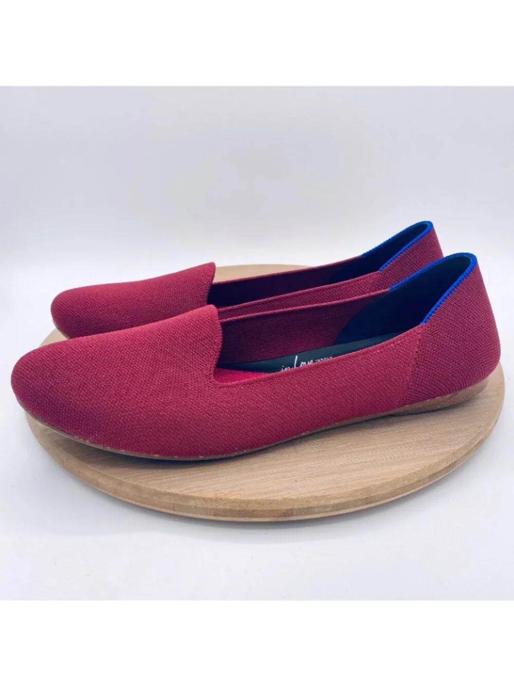 Rothy's The Flat Shoes Womens 12 42 Burgundy Knit Comfort Ballet Flats